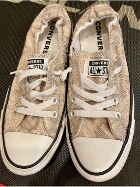 Converse All StarShoreline Snake Print Low Top Sneakers - Beige White New in Box